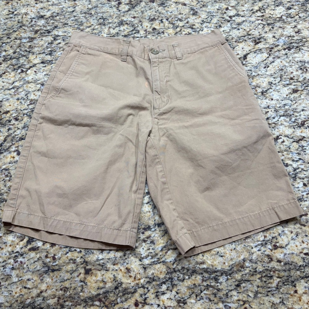 Patagonia Mens Organic Cotton Chino Shorts Tan Khaki Size 30 Flat Front Twill ws